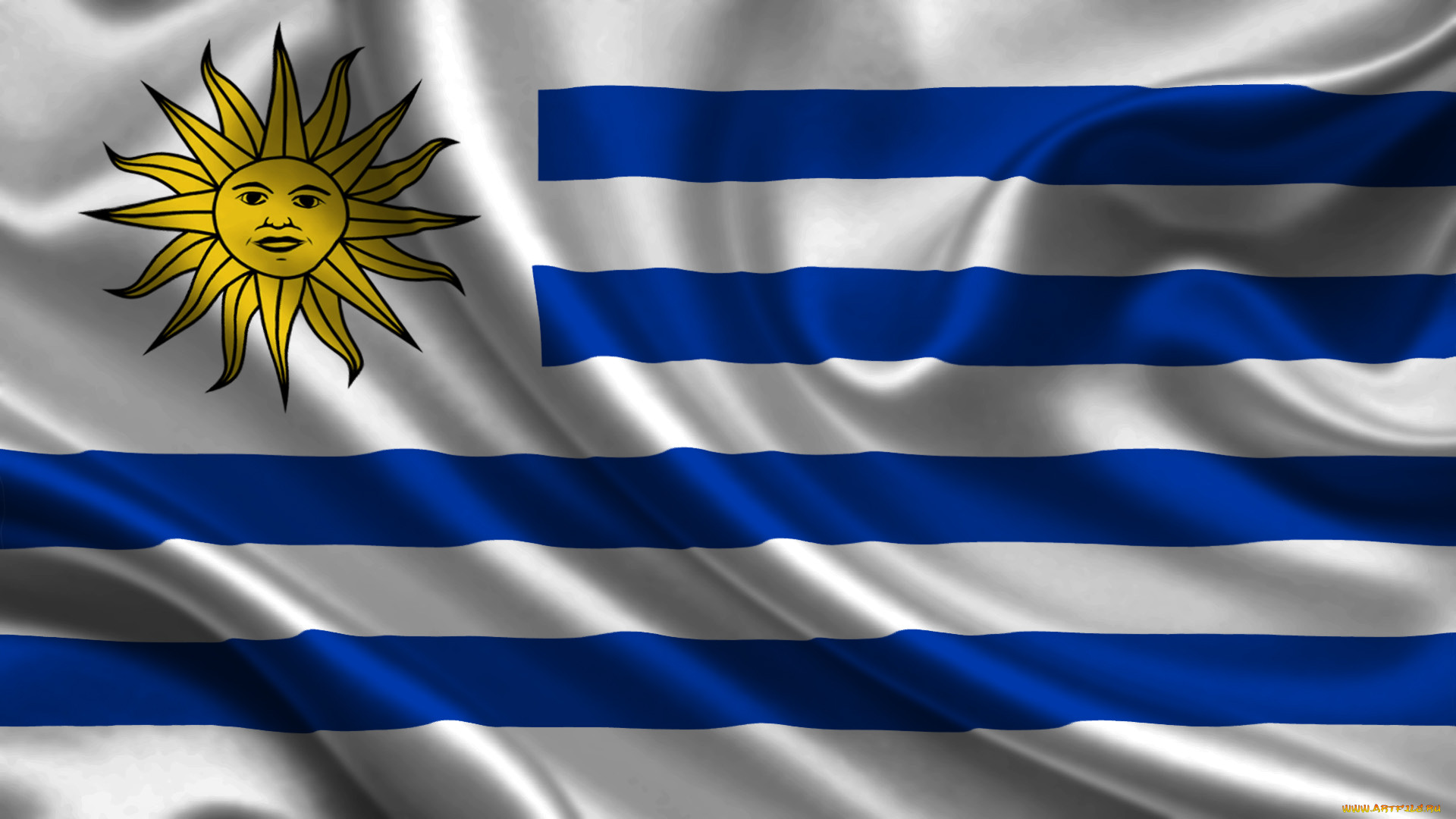 , , , , flag, satin, uruguay